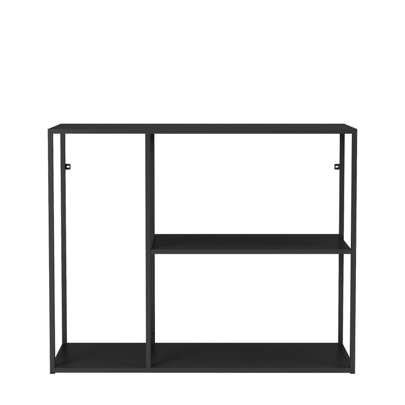 3-Tier Steel Console Table - Black
