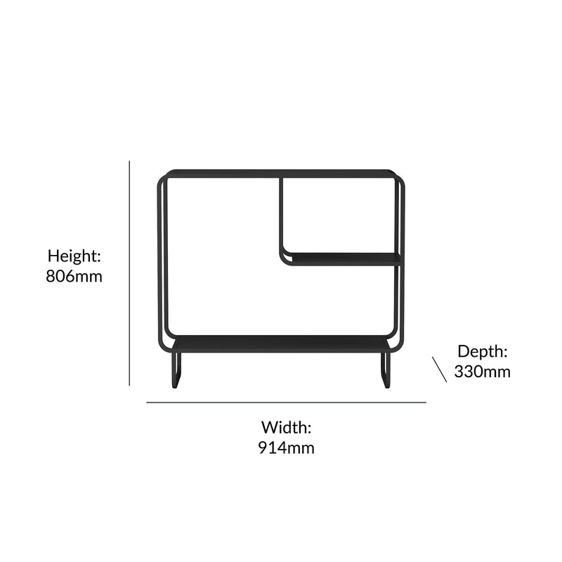 Curvy Console Table - Black