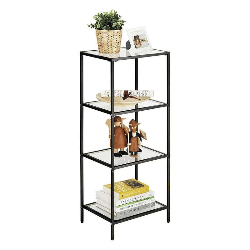 4 Tier Black Display Shelving Unit