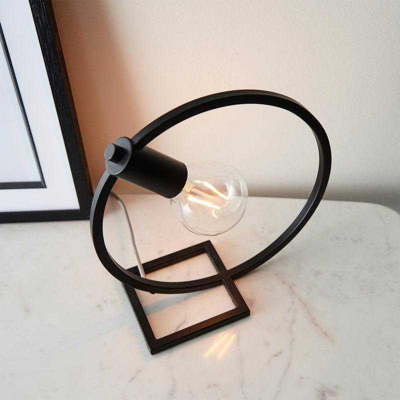 Circle Table Lamp - Black