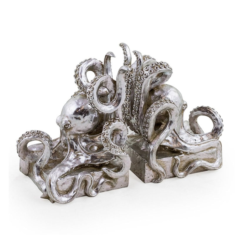 Octopus Bookends - Silver