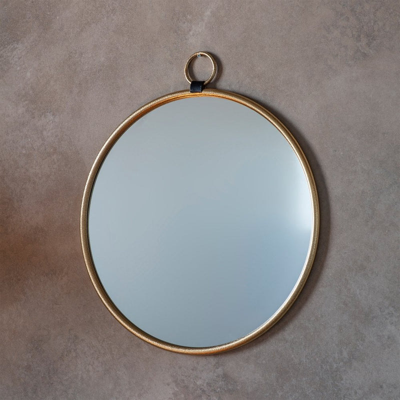 Simplistic Round Wall Mirror - Gold