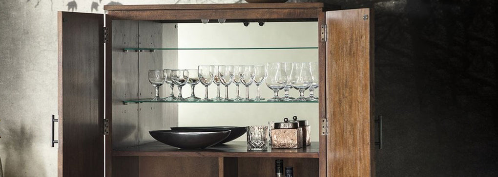 Modern Glass Display & Cocktail Cabinets