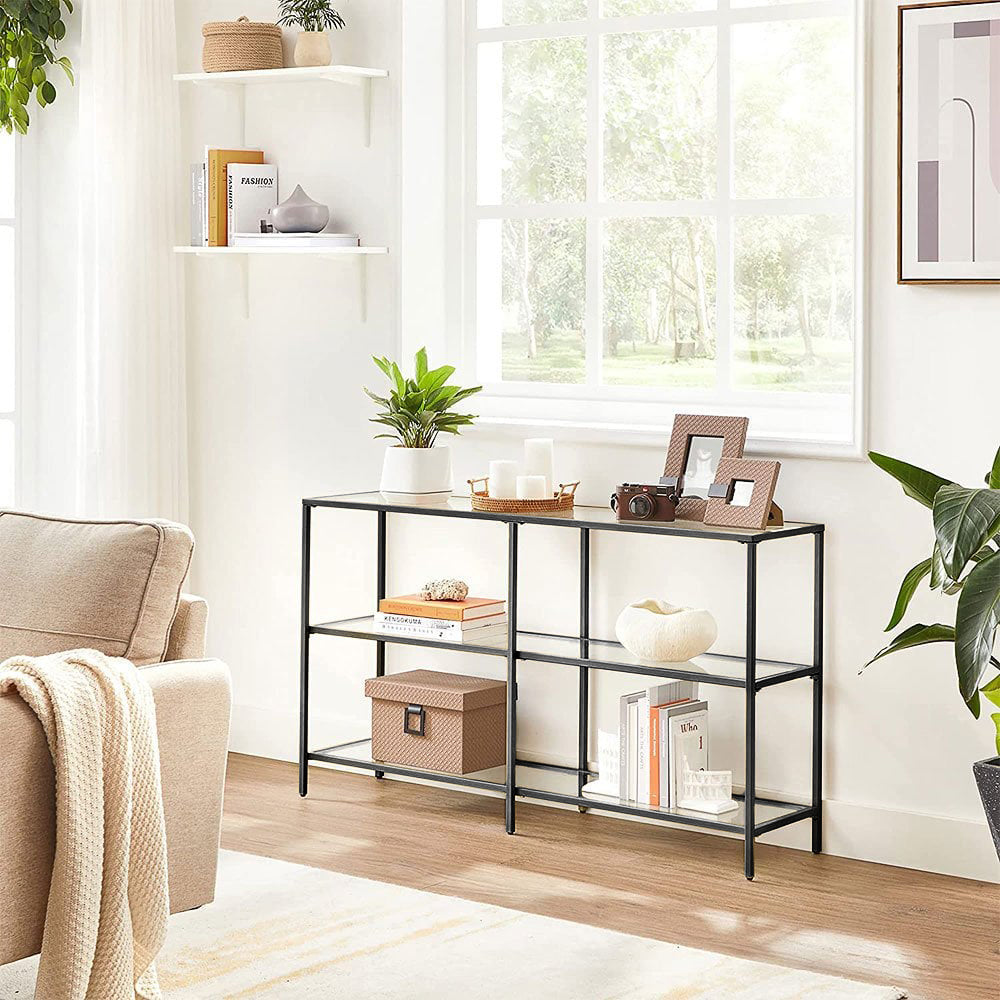 3-Tier Black Display Console Table – Large | The Urban Mill