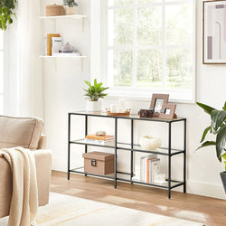 3 Tier Black Display Console Table - Large