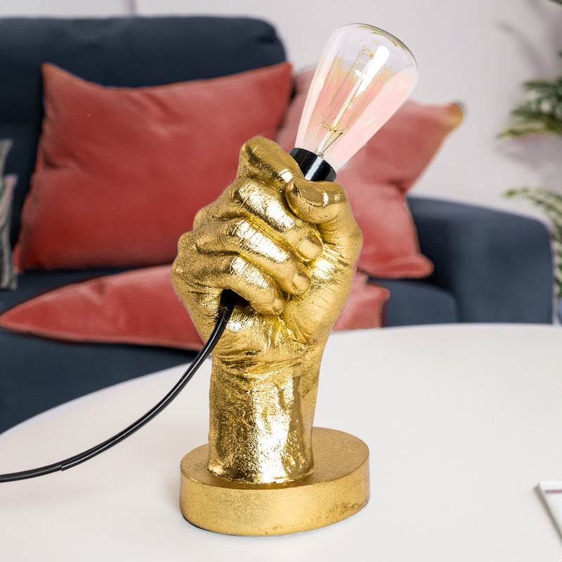 Hand Held Table Lamp - Gold