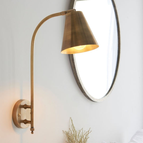 Antique Brass Adjustable Task Wall Light