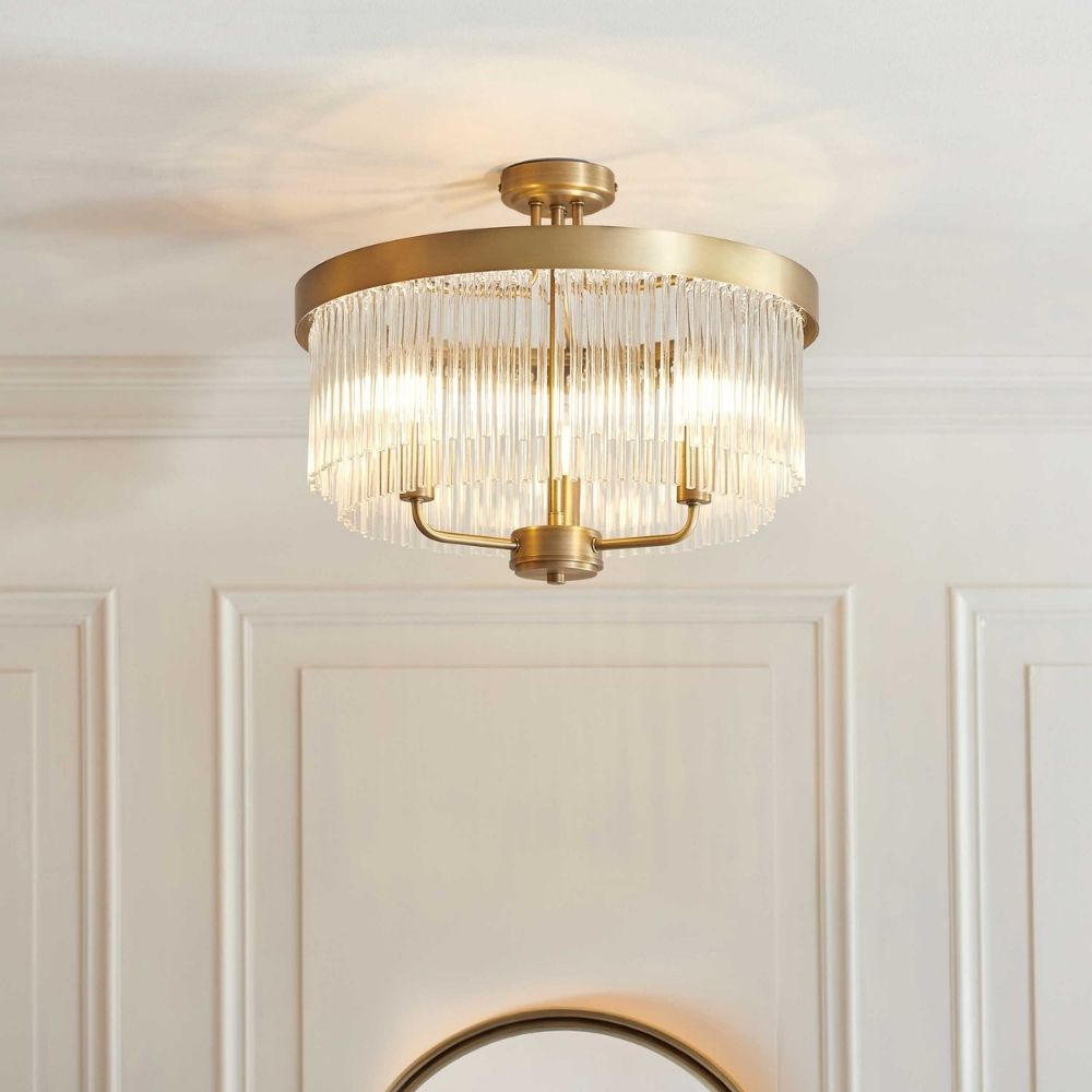 illuminated-brass-semi-flush-ceiling-light-in-modern-room
