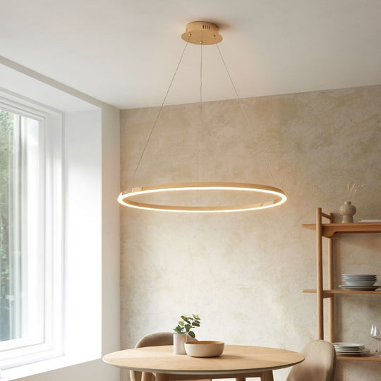 Modern Gold LED Ring Pendant Ceiling Light