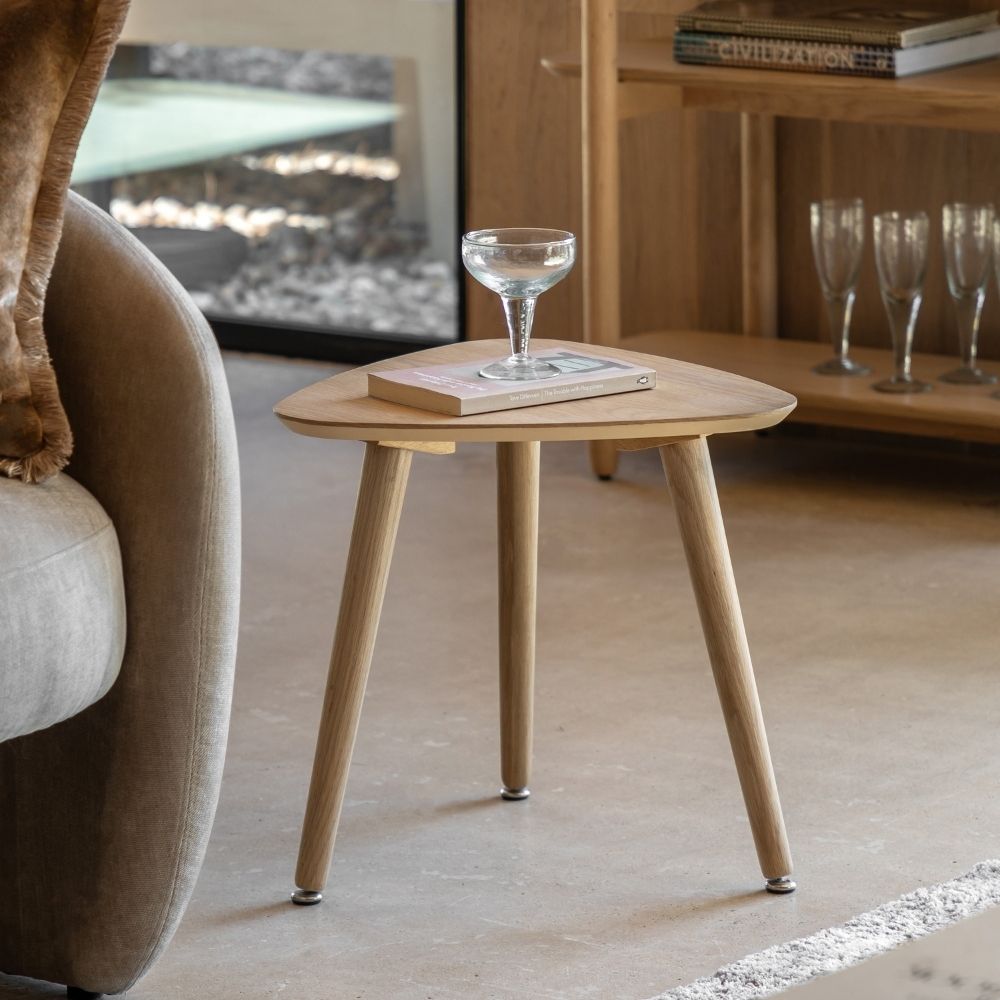 Triangular Table Large Discover Natural Oak Triangular Side Table | The Urban Mill