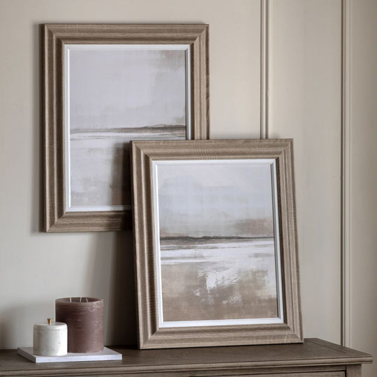 Framed Coastal Shoreline Wall Art Set