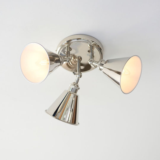 Polished Nickel 3 Light Adjustable Spotlight Ceiling Light