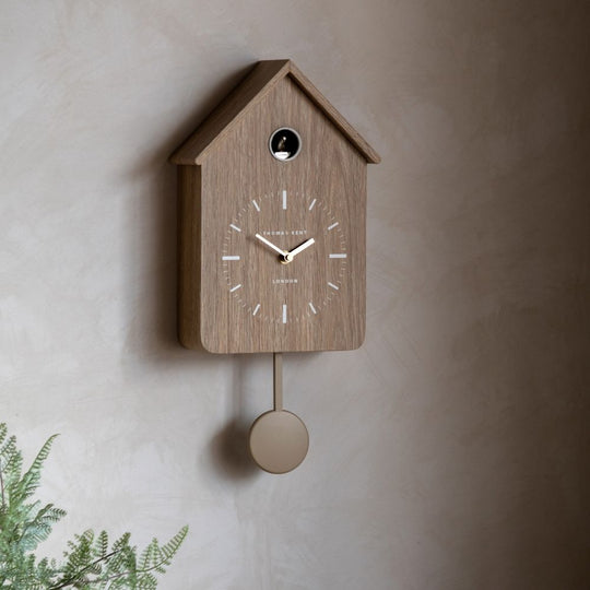 Oak Modern Cuckoo Wall Clock