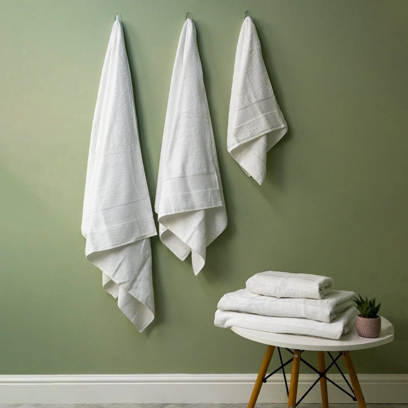 200TC Turkish Cotton Bath Towel - Pure White