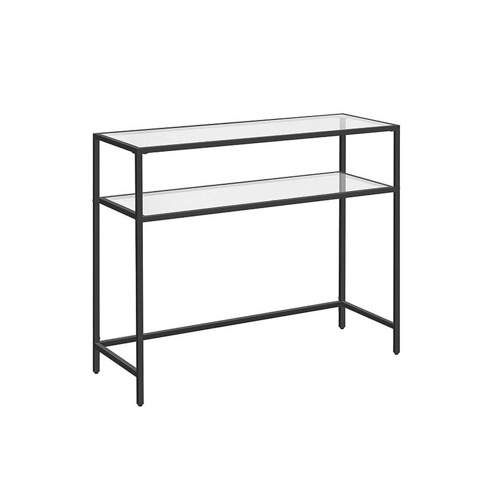 2 Tier Modern Black Console Table The Urban Mill
