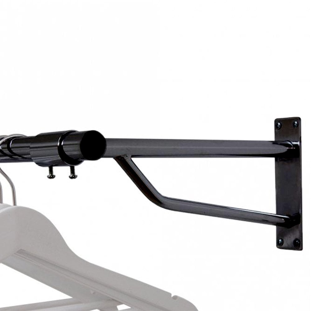 Hang Rails Black Wall Mounted Black Hanging Rail - 1220mm – The Urban Mill
