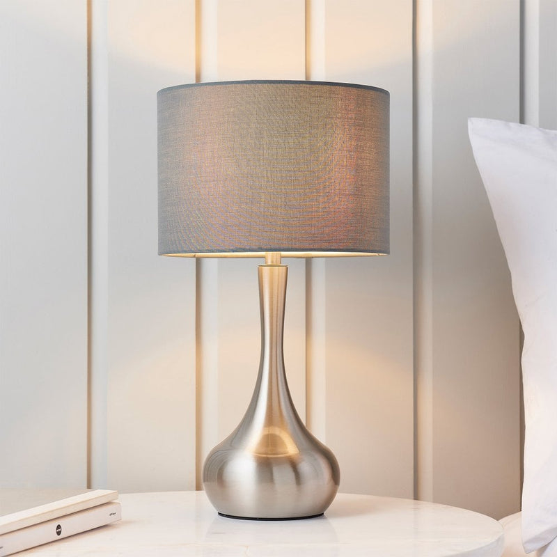 Contemporary Touch Lamp - Silver