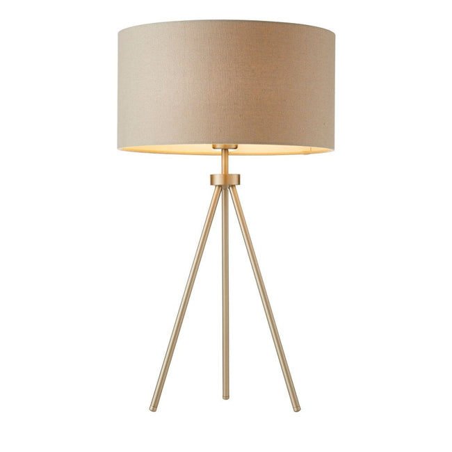 Grey Tripod Table Lamp with Nickle Finish The Urban Mill