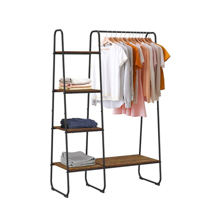 Industrial Clothing Rack with Shelves – The Urban Mill