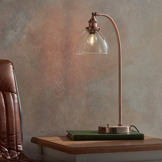 Industrial Style Desk Lamp - Copper