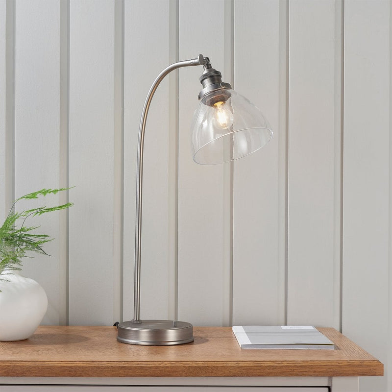 Industrial Style Desk Lamp - Silver