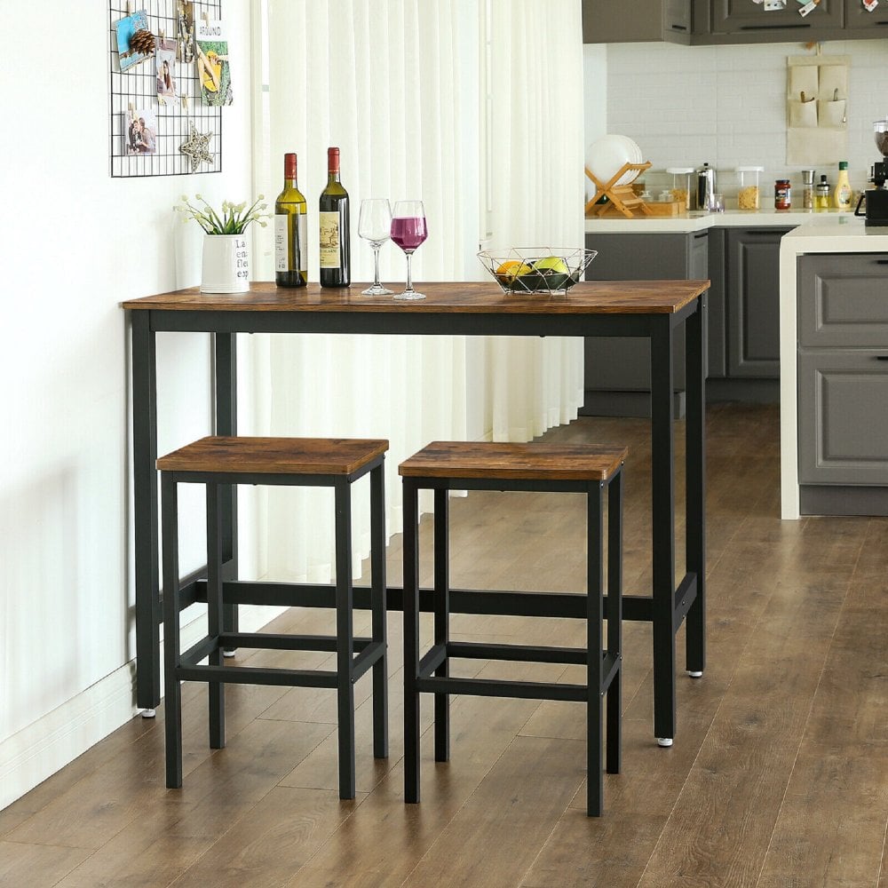 Industrial Style Narrow Kitchen Bar Table