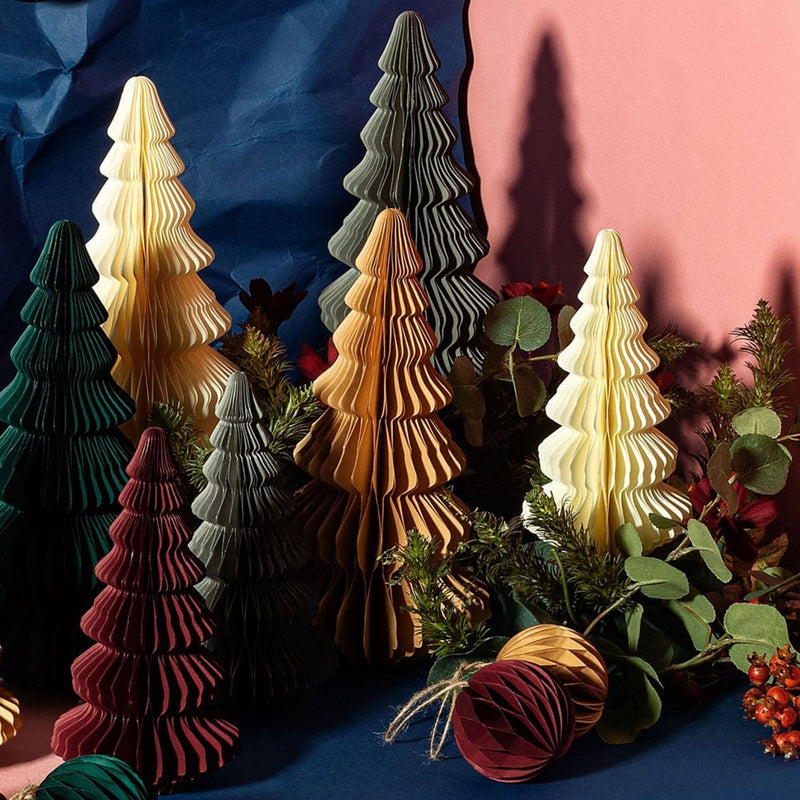 Large Cream Standing Paper Tree Decoration