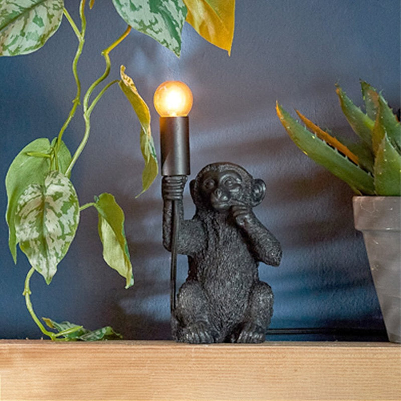 Monty the Monkey Table Lamp - Black
