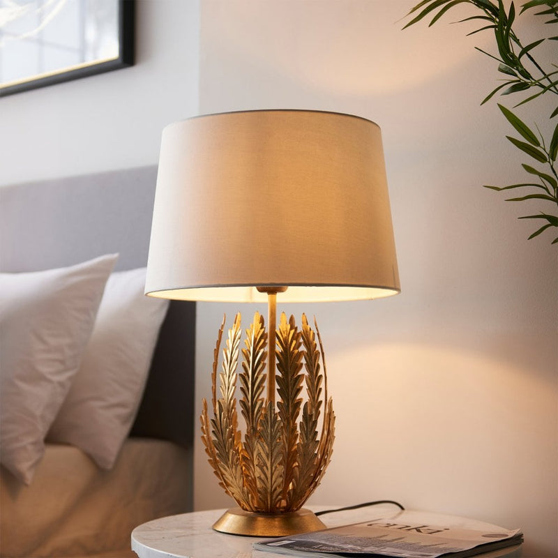Ornate Gold Leaf Table Lamp