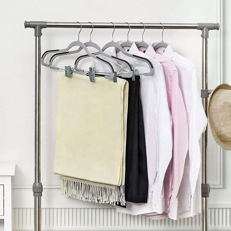 12 X Space Saving Non-Slip Trouser Hangers