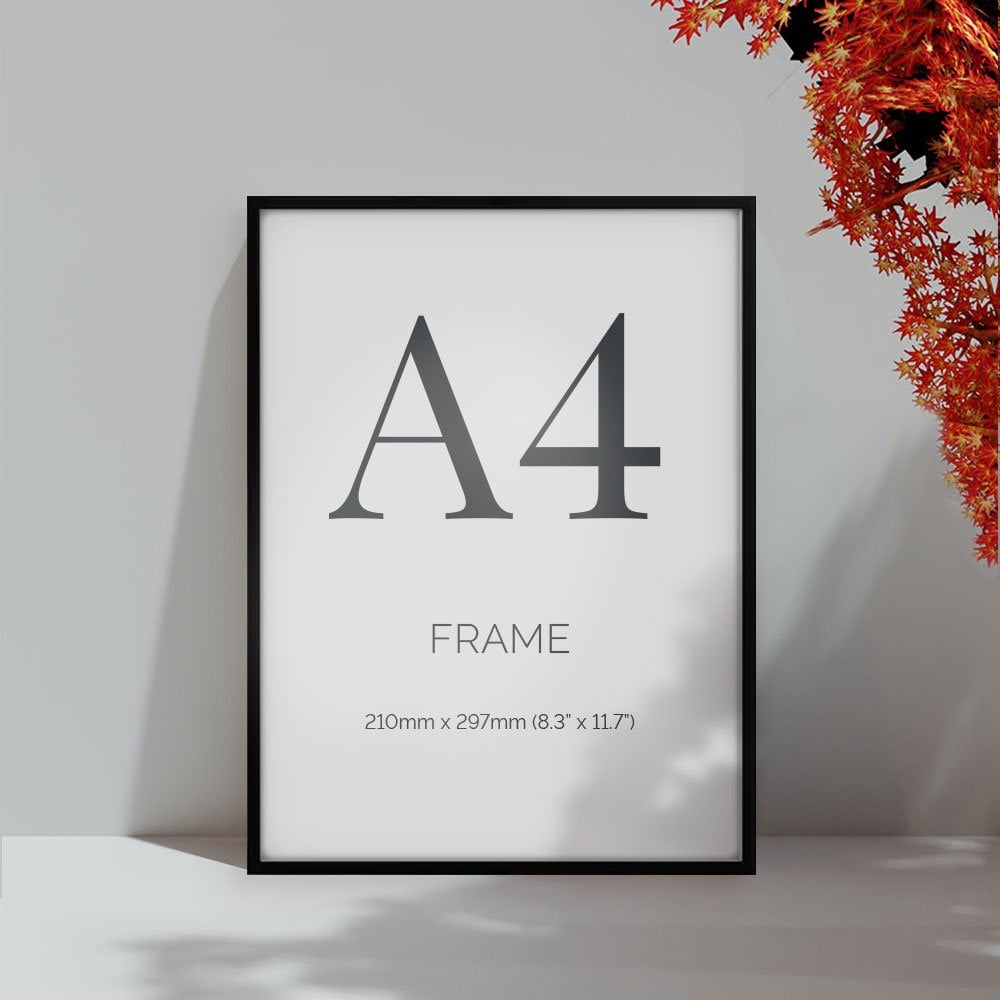 Set of 24 sleek A4 black photo frames, perfect for displaying certificates, artwork, or photographs in a stylish manner.
