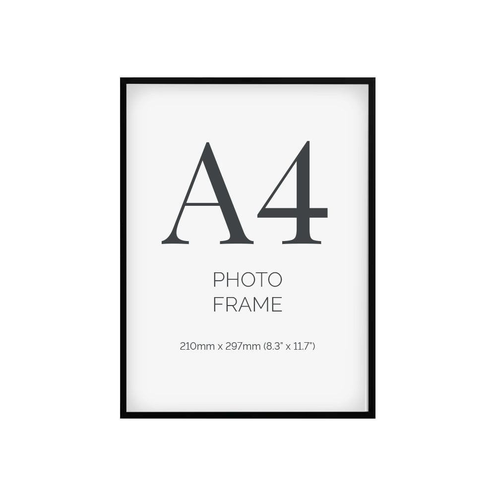Pack of 24 modern A4 black picture frames, ideal for creating a uniform gallery wall or professional display.

