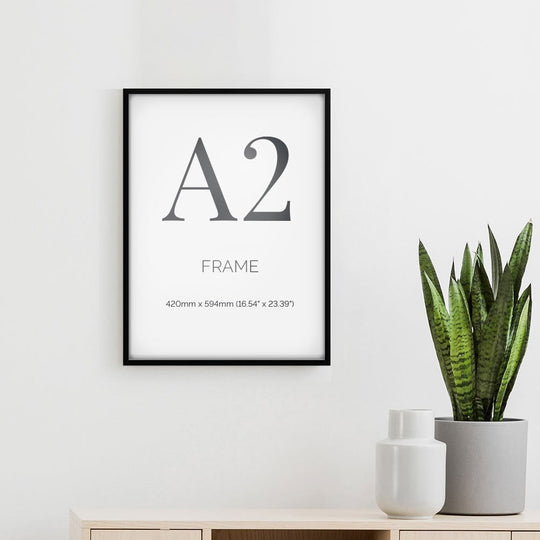 Pack of 5 A2 Black Aluminium Certificate Poster Frames with Plexiglass Front For Portrait And Landscape Wall Hanging