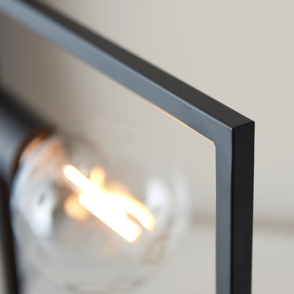 Square Table Lamp - Black