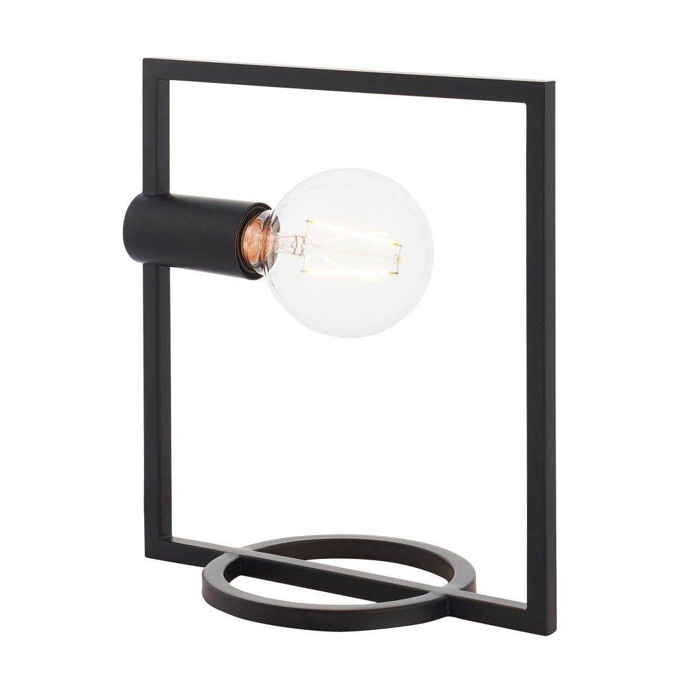 Square Table Lamp - Black
