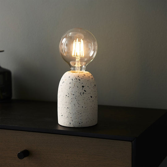 Terrazzo Table Lamp Base - White