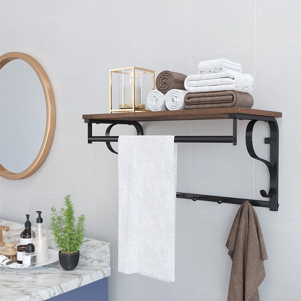 Shelf unit with hooks deals